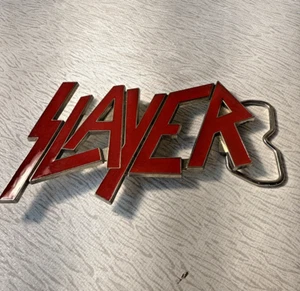 Hebilla de cinturón vintage con logotipo de metal Slayer banda de rock de metal pesado fan coleccionable - Imagen 1 de 5
