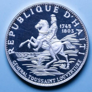 HAITI 10 GOURDES 1970 IC PROOF SILBER SILVER COIN NUMISMATISCHE SAMMLUNG - Bild 1 von 2