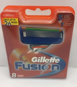 8 Gillette Fusion Lamette rasoio in confezione originale con Numero serie - Picture 1 of 1