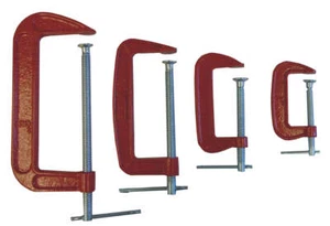 C-CLAMP 4PC SET 3", 4", 6" & 8" RED - Picture 1 of 1