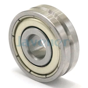 SET2 7x22x7 mm V-Nut Breite 1,5 mm Führungsrolle Scheibe abgedichtete Schiene Kugellager - Bild 1 von 7