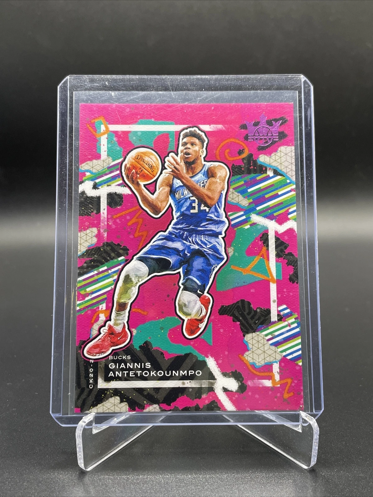 GIANNIS ANTETOKOUNMPO 2020-2021 PANINI COURT KINGS #31 AMETHYST 21/99