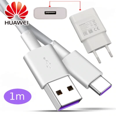 Original Huawei Schnellladegerät Ladekabel USB-C für P40 P30 P20 Lite Pro P10 P9 - Bild 1 von 3
