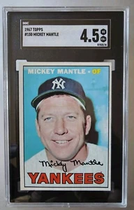 1967 Topps Mickey Mantle #150 SGC 4.5 VG-Ex+ - Foto 1 di 2