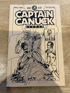 Semple Comics Captain Canuck Reborn 1993 Vorspielausgabe #0 schwarz-weiß SIGNIERT - Bild 1 von 7