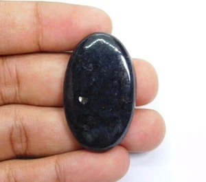 Stupefacente Qualità Nera Naturale Nuummite Cabochon Sfuso Gemma 71 Carati - Picture 1 of 4
