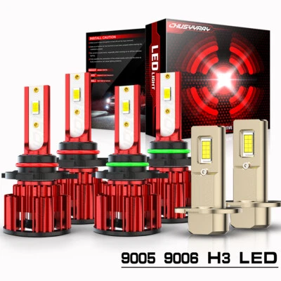 For Mitsubishi Eclipse 1995 1996 1997 1998 1999 LED Headlight Hi/Lo + Fog Lights - Изображение 1 из 4