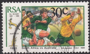 1989 South Africa - SC# 771 - Springbok - Natl. Rugby Board, Cent.  - Used - Picture 1 of 2