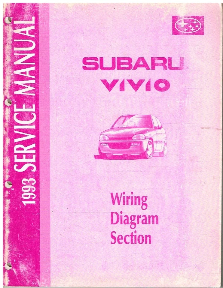 SUBARU VIVIO ORIGINAL 1993 FACTORY WIRING DIAGRAMS MANUAL - Image 1 of 1