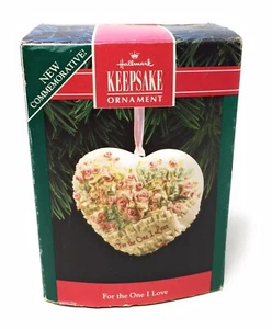 Hallmark Keepsake Heart For the One I Love Porcelain Christmas Ornament - Picture 1 of 2