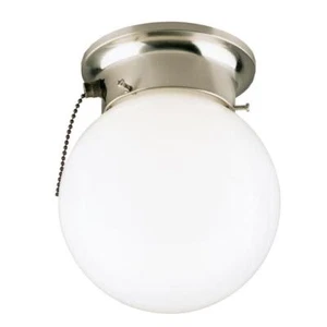 Westinghouse 6720800 One-Light Indoor Flush-Mount Ceiling Fixture with Pull Chai - Picture 1 of 2