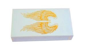 Joy of Light Designer Matches Gold Foiled Angel Wings Blue Embossed 4" Matchbox - Picture 1 of 1