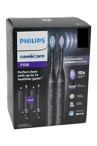 Philips Sonicare 7100 elektrische Zahnbürste, 2er-Pack, HX7429/03, Schwarz - Bild 1 von 1