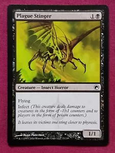 Magic The Gathering SCARS OF MIRRODIN PLAGUE STINGER black card MTG - Picture 1 of 2