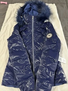 Obermeyer Bombshell Aspen Colorado Skijacke Lila Kunstfell Kapuze Neu Größe 6! - Bild 1 von 6