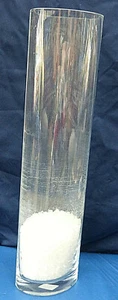 8625. Schöne hohe Glas Vase Sandra Rich klar mit Steinen 60 cm - Bild 1 von 3
