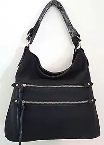 Borsa a mano donna donna nera ecopelle slouch media - Foto 1 di 3
