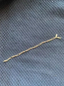 18 Karat vergoldet schönes Figaro Armband 7,5" lang - Bild 1 von 6