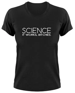 Science It Obras Perras Fun Mujer Camiseta Eslogans Divertida Darwin - Imagen 1 de 1