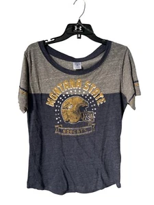 Rivalry Threads Montana State Bobcats TShirt Size L Blue Gray College Colorblock - Picture 1 of 6