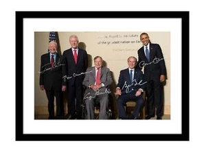 US Presidents 5x7 Signed photo Obama Clinton Carter Bush print American - Picture 1 of 2