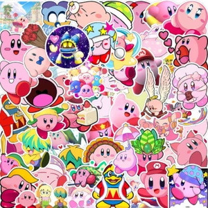 50pcs -Kirby Game Cute Kid Waterproof Phone xBox PS5 Vinyl Sticker - Picture 1 of 7