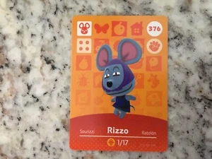 RIZZO #376 Animal Crossing Amiibo Authentic Nintendo Mint Card From Series 4 - Picture 1 of 1