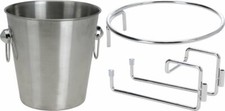 Secchiello Porta Ghiaccio Champagne Vino 20cm con Supporto per Tavolo