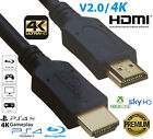 Premium Hdmi Cable Ultrahd High Speed 4K 2160P 3D Lead 1M/2M/3M/4M/5M Pc Xbox Uk