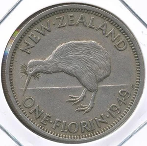 Nueva Zelanda 1949 Florín Jorge VI - muy fino - Imagen 1 de 3