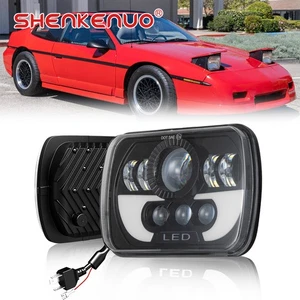 For Pontiac Fiero 1984-1988 5x7 7X6" H6014/H6052/H6054 Led Headlight Square - Bild 1 von 17