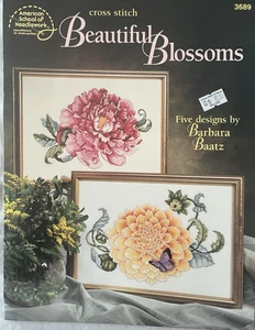 American School of Needlework Cross Stitch Chart Leaflet Beautiful Blossoms 3689 - Bild 1 von 3