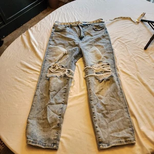 Distressed Mom Jeans  Acid Wash Risen Los Angeles - Picture 1 of 13