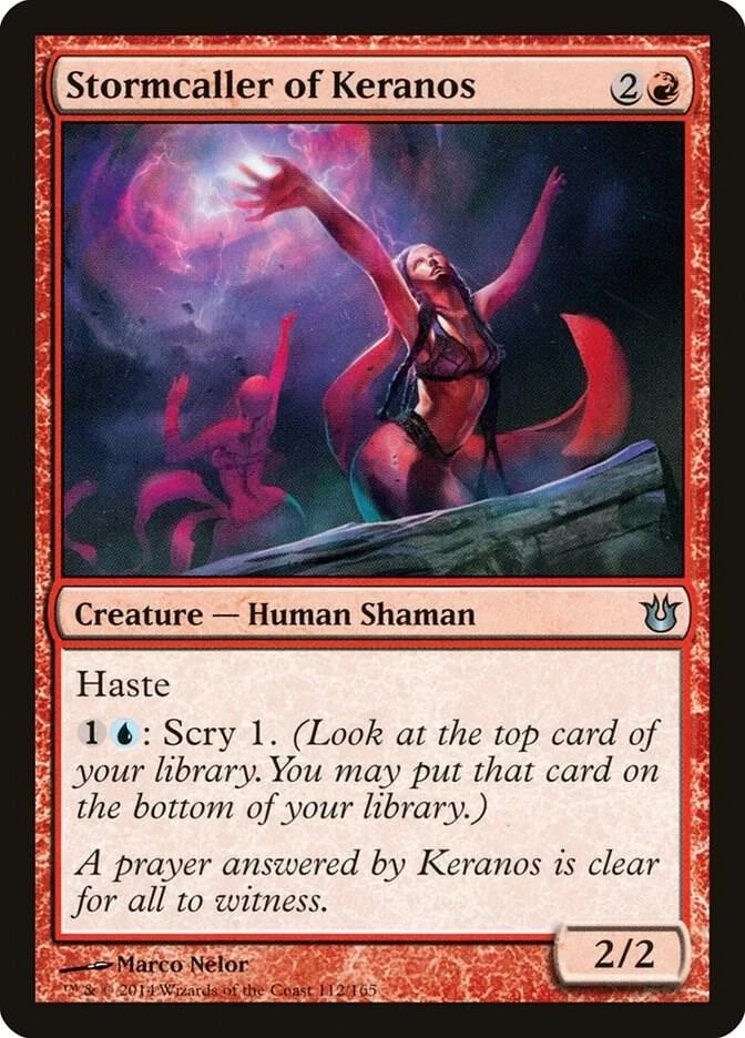 Magic the Gathering MTG Stormcaller of Keranos Born the Gods BNG 112/165 Unc NM - Image 1 of 1