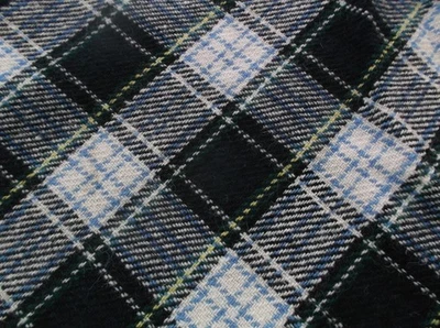 Винтажный S 70-х линия темно-синий Tartan клетку юбка полностью с подкладкой шерсти, назад молнии VFG - Изображение 1 из 4