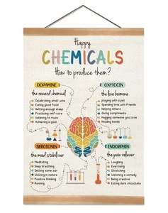 Happy Chemicals Poster, Poster, Motivierende Wandbilder Deko, Therapie Büro... - Bild 1 von 7
