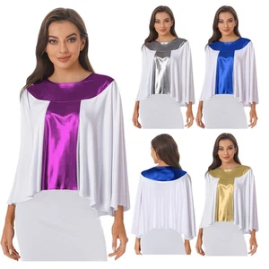 Mantello donna casual mantello pullover top lode sciarpa liturgica culto lacca - Foto 1 di 60