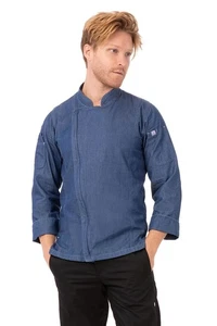 Men's Gramercy Denim Chef Coat, Indigo Blue, Large - Picture 1 of 3