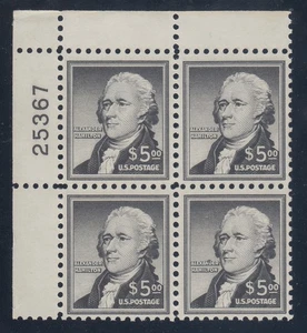 US Stamp #1053 F-VF NH Plate # Block CV $210 - Picture 1 of 2