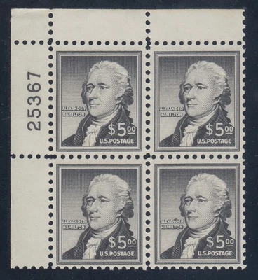 US Stamp #1053 F-VF NH Plate # Block CV $210 - Image 1 of 2