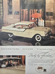 Carrocería de Fisher Pontiac Star Chief Catalina Chicago Pump Room anuncio impreso 1955 - Imagen 1 de 4