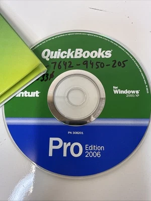 Intuit Quickbooks Pro 2006 Small Business Windows Financial Software CD /Reg Key - Image 1 of 2