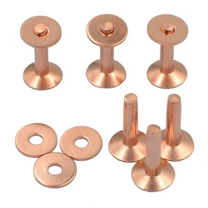 50 Set Shinning #9 Taglia 9 Rosso Rame Frese Rivetti Rondelle 3/4 Pollici Lunghezza 19mm - Foto 1 di 5