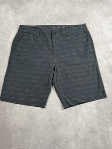 Hang Ten Shorts Mens 38 Striped Stretch Casual Golf Lightweight Zip Pockets - Picture 1 of 18