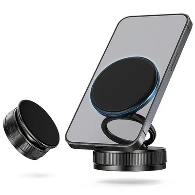 Supporto Auto Magnetico IPhone  Aspira Magsafe Cerchio Girevole Rotazione 360 - Immagine 1 di 4