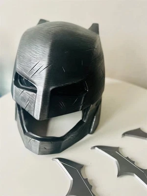 DC Batman Handmade Helmet PVC Mask 1:1 Wearable Halloween Cosplay Prop Darts Toy - Image 1 of 4