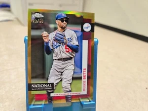 Topps CHROME The National SILVER Red Pack 2024 Mookie Betts GOLD Refractor #/50 - Picture 1 of 4