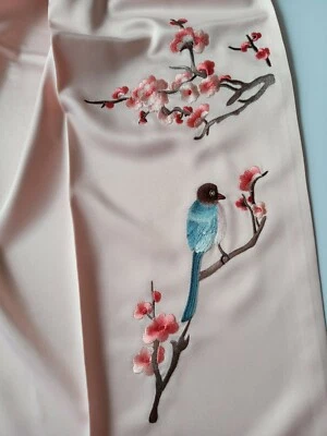 Elegante bufanda china bordada a mano Suzhou bordada seda: ciruela pájaro 180 cm Foto 1 de 4