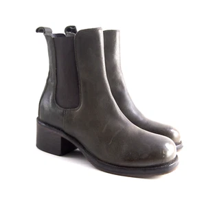 MOMA Chelsea Stiefel Grün Leder Damen Schuhgröße US 7 Eu 37 - Bild 1 von 12