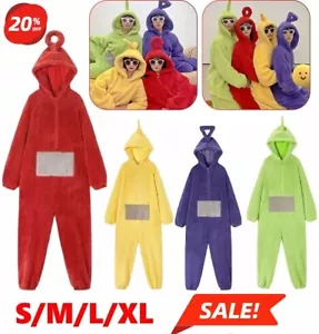 2025 Adult Teletubbies Costume Disi Onesis Lala Cosplay Jumpsuit Pajama Carneva - Picture 1 of 17